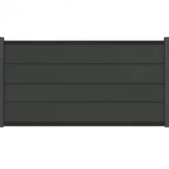 Hot C-Wood Zelfbouw schutting composiet Modular antraciet - antraciet alu accessoires (180 x 97 cm)