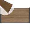 Discount C-Wood Zelfbouw schutting composiet Mix & Match bruinvlam - antraciet alu accessoires (180 x 90 cm)