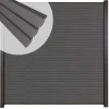 C-Wood Zelfbouw schutting composiet Rhombus Triple rock grey - antraciet alu accessoires (180 x 200 cm)