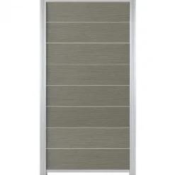 Outlet C-Wood Zelfbouw schutting composiet Modular co-ex grijs - blank alu accessoires (90 x 180 cm)