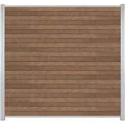 Online C-Wood Zelfbouw schutting composiet Rhombus Triple bruin gevlamd - blank alu accessoires (180 x 180 cm)
