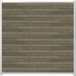 Hot C-Wood Zelfbouw schutting composiet Rhombus Double grijs - wit alu accessoires (180 x 180 cm)