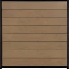 Hot C-Wood Zelfbouw schutting composiet Modular bruin gevlamd - zwart alu accessoires (180 x 180 cm)