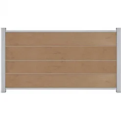 Sale C-Wood Zelfbouw schutting composiet Modular teak - blank alu accessoires (180 x 97 cm)