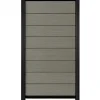Outlet C-Wood Zelfbouw schutting composiet Modular co-ex grijs - zwart alu accessoires (90 x 180 cm)