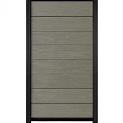 Outlet C-Wood Zelfbouw schutting composiet Modular co-ex grijs - zwart alu accessoires (90 x 180 cm)