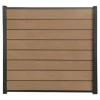 Best C-Wood Zelfbouw schutting composiet Modular teak - antraciet alu accessoires (180 x 180 cm)