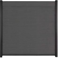 Discount C-Wood Zelfbouw schutting composiet Rhombus Triple rock grey - zwart alu accessoires (180 x 200 cm)