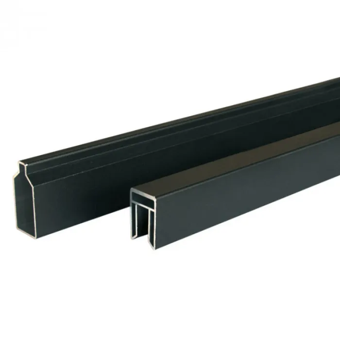 Discount C-Wood Zelfbouw schutting composiet Rhombus Triple rock grey - zwart alu accessoires (180 x 200 cm)