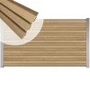 New C-Wood Zelfbouw schutting composiet Rhombus Triple teak - blank alu accessoires (180 x 90 cm)