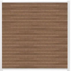 New C-Wood Zelfbouw schutting composiet Rhombus Triple bruin gevlamd - wit alu accessoires (180 x 200 cm)