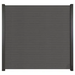 New C-Wood Zelfbouw schutting composiet Rhombus Triple rock grey - zwart alu accessoires (180 x 180 cm)