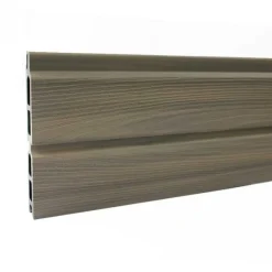 Clearance C-Wood Zelfbouw schutting composiet Rhombus Double grijs - zwart alu accessoires (180 x 90 cm)