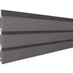 C-Wood Zelfbouw schutting composiet Rhombus Triple rock grey - wit alu accessoires (180 x 90 cm)