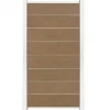 Outlet C-Wood Zelfbouw schutting composiet Modular bruin gevlamd - wit alu accessoires (90 x 180 cm)