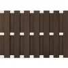 Outlet C-Wood Zelfbouw schutting composiet Bari donkerbruin met blank alu accessoires (180 x 123 cm)