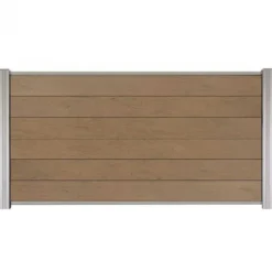 Clearance C-Wood Zelfbouw schutting composiet Mix & Match bruinvlam - blank alu accessoires (180 x 90 cm)