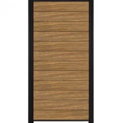 Clearance C-Wood Zelfbouw schutting hardhout Mix & Match Thermo Fraké - zwart alu accessoires (90 x 180 cm)