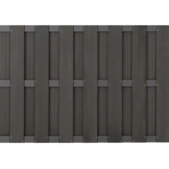 Online C-Wood Zelfbouw schutting composiet Bari antraciet met antraciet alu accessoires (180 x 123 cm)