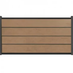 Clearance C-Wood Zelfbouw schutting composiet Modular teak - antraciet alu accessoires (180 x 97 cm)