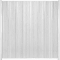 Discount C-Wood Zelfbouw schutting verticaal Rhombus Double wit - wit alu accessoires (170 x 180 cm)