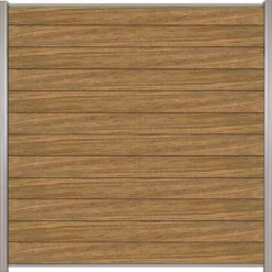Online C-Wood Zelfbouw schutting hardhout Mix & Match Thermo Fraké - blank alu accessoires (180 x 180 cm)