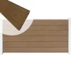 Clearance C-Wood Zelfbouw schutting composiet Mix & Match bruinvlam - wit alu accessoires (180 x 90 cm)