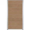 New C-Wood Zelfbouw schutting composiet Modular teak - blank alu accessoires (90 x 180 cm)