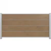 Outlet C-Wood Zelfbouw schutting composiet Modular bruin gevlamd - blank alu accessoires (180 x 97 cm)