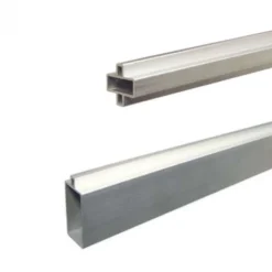 Outlet C-Wood Zelfbouw schutting composiet Modular bruin gevlamd - blank alu accessoires (180 x 97 cm)