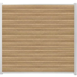 Online C-Wood Zelfbouw schutting composiet Rhombus Triple teak - blank alu accessoires (180 x 180 cm)