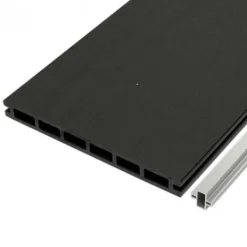 Online C-Wood Zelfbouw schutting composiet Modular antraciet - blank alu accessoires (180 x 97 cm)