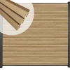 New C-Wood Zelfbouw schutting composiet Rhombus Triple teak - antraciet alu accessoires (180 x 180 cm)