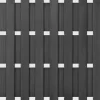 Best C-Wood Zelfbouw schutting composiet Bari antraciet met blank alu accessoires (180 x 180 cm)