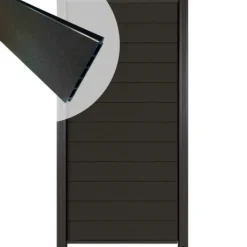 Outlet C-Wood Zelfbouw schutting composiet Mix & Match antraciet - antraciet alu accessoires (90 x 180 cm)