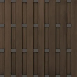 New C-Wood Zelfbouw schutting composiet Bari donkerbruin met antra alu accessoires (180 x 180 cm)
