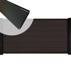 Sale C-Wood Zelfbouw schutting composiet Mix & Match antraciet - zwart alu accessoires (180 x 90 cm)