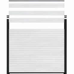 Best C-Wood Zelfbouw schutting composiet Rhombus Double wit - wit alu accessoires (180 x 180 cm)