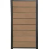Hot C-Wood Zelfbouw schutting composiet Modular teak - antraciet alu accessoires (90 x 180 cm)