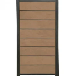 Hot C-Wood Zelfbouw schutting composiet Modular teak - antraciet alu accessoires (90 x 180 cm)