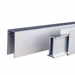 Online C-Wood Zelfbouw schutting verticaal Rhombus Triple bruin gevlamd - blank alu accessoires (170 x 180 cm)