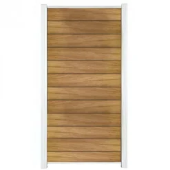 C-Wood Zelfbouw schutting hardhout Mix & Match Ipé - wit alu accessoires (90 x 180 cm)