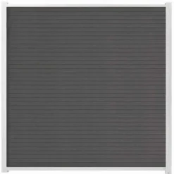 Best C-Wood Zelfbouw schutting composiet Rhombus Triple rock grey - wit alu accessoires (180 x 200 cm)