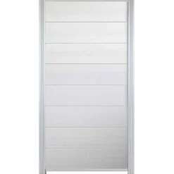 Clearance C-Wood Zelfbouw schutting composiet Modular wit - blank alu accessoires (90 x 180 cm)