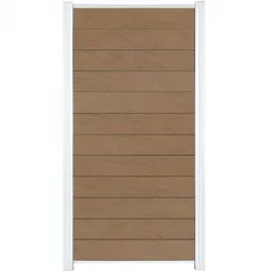 Discount C-Wood Zelfbouw schutting composiet Mix & Match bruinvlam - wit accessoires (90 x 180 cm)