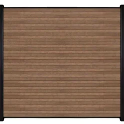 New C-Wood Zelfbouw schutting composiet Rhombus Triple bruin gevlamd - zwart alu accessoires (180 x 180 cm)