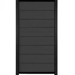 Online C-Wood Zelfbouw schutting composiet Modular antraciet - zwart alu accessoires (90 x 180 cm)