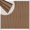 Sale C-Wood Zelfbouw schutting verticaal Rhombus Triple bruin gevlamd - wit alu accessoires (170 x 180 cm)