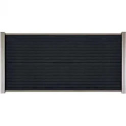 Online C-Wood Zelfbouw schutting composiet Rhombus Triple antraciet - blank alu accessoires (180 x 90 cm)