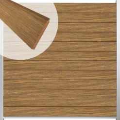 Sale C-Wood Zelfbouw schutting hardhout Mix & Match Thermo Fraké - wit alu accessoires (180 x 180 cm)